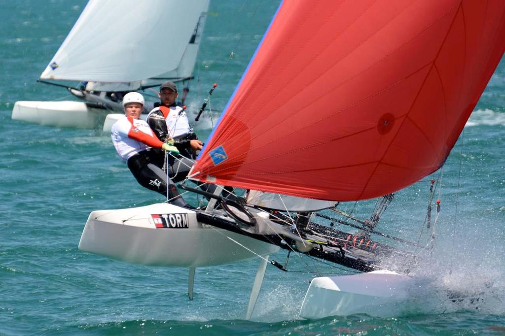 Allan Norregaard - 2014 Nacra 17 European Championship © Antoine Beysens